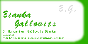 bianka gallovits business card